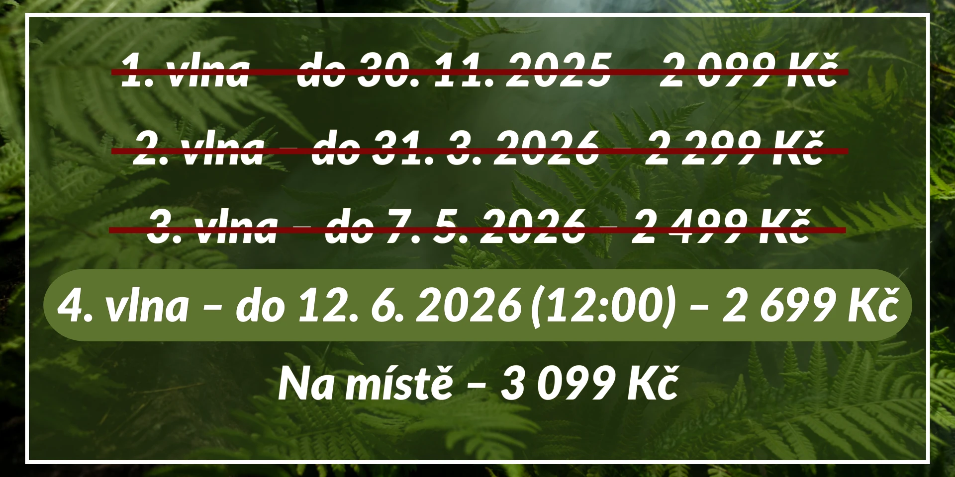 Prodej vstupenek 3. vlna
